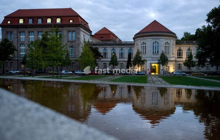 Berlin, Federal Ministry of Economics on Scharnhorststrasse. The building was originally part of the Kaiser Wilhelm Academy (a training centre for military doctors), built between 1905 and 1910 in the Neo-Baroque style to plans by the architectural firm Cremer & Wolffenstein. In the foreground is…