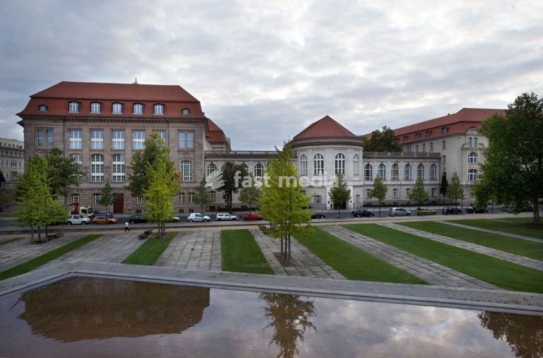 Berlin, Federal Ministry of Economics on Scharnhorststrasse. The building was originally part of the Kaiser Wilhelm Academy (a training centre for military doctors), built between 1905 and 1910 in the Neo-Baroque style to plans by the architectural firm Cremer & Wolffenstein. In the foreground is…