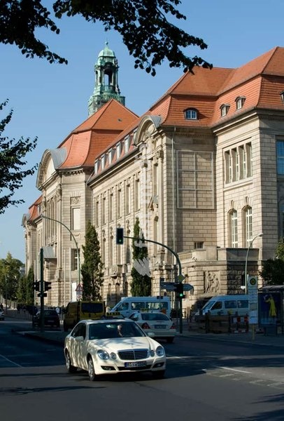 Berlin, Federal Ministry of Economics on Scharnhorststrasse. The building was originally part of the Kaiser Wilhelm Academy (a training centre for military doctors), built between 1905 and 1910 in the Neo-Baroque style to plans by the architectural firm Cremer & Wolffenstein. In the foreground is…
