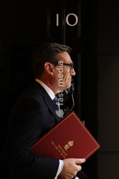 02/09/2026. London, United Kingdom. Prime Minister Andy Burnham leaves 10 Downing Street for his first PMQs
