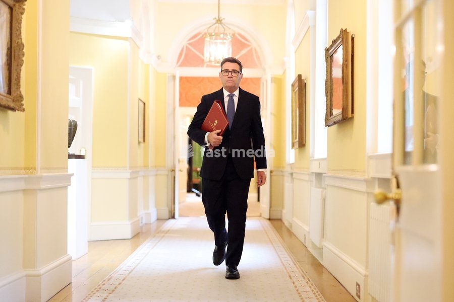 02/09/2026. London, United Kingdom. Prime Minister Andy Burnham leaves 10 Downing Street for his first PMQs