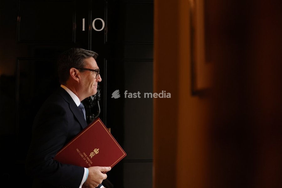 02/09/2026. London, United Kingdom. Prime Minister Andy Burnham leaves 10 Downing Street for his first PMQs