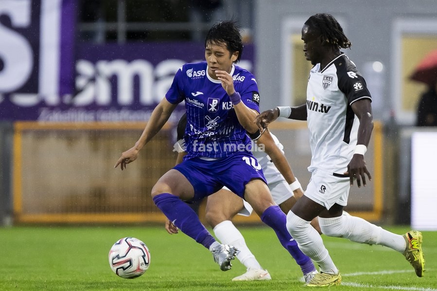 Patro Eisden's Tsubasa Kasayanagi pictured during a soccer match between Patro Eisden Maasmechelen and KAS Eupen, Sunday 13 September 2026 in Maasmechelen, on day 5 of the 2026-2027 'Challenger Pro League' second highest division of the Belgian championship
