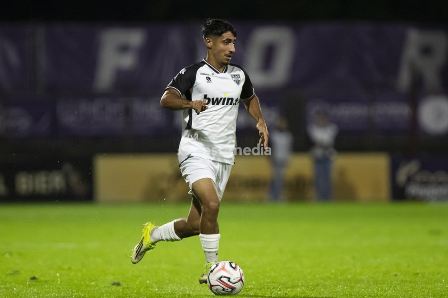 Eupen's Bertan Caliskan pictured during a soccer match between Patro Eisden Maasmechelen and KAS Eupen, Sunday 13 September 2026 in Maasmechelen, on day 5 of the 2026-2027 'Challenger Pro League' second highest division of the Belgian championship
