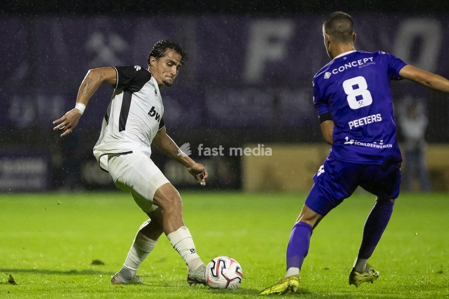 Eupen's Mathias Fixelles pictured during a soccer match between Patro Eisden Maasmechelen and KAS Eupen, Sunday 13 September 2026 in Maasmechelen, on day 5 of the 2026-2027 'Challenger Pro League' second highest division of the Belgian championship