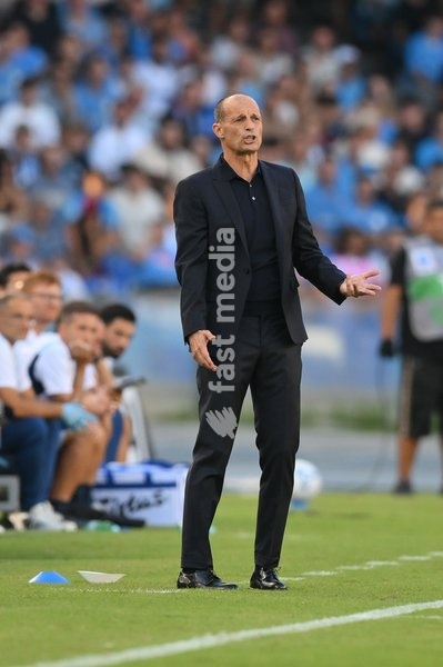 Massimiliano Allegri head coach of Napoli during the match of Serie A Enilive Football Match between Napoli vs Bologna at the Maradona Stadium on 13 September 2026 in Napoli, Bologna. Napoli-Bologna 1-1