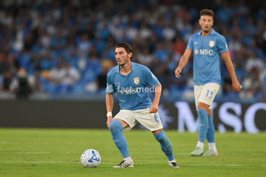 Billy Gilmour of Napoli seen in action during the match of Serie A Enilive Football Match between Napoli vs Bologna at the Maradona Stadium on 13 September 2026 in Napoli, Bologna. Napoli-Bologna 1-1