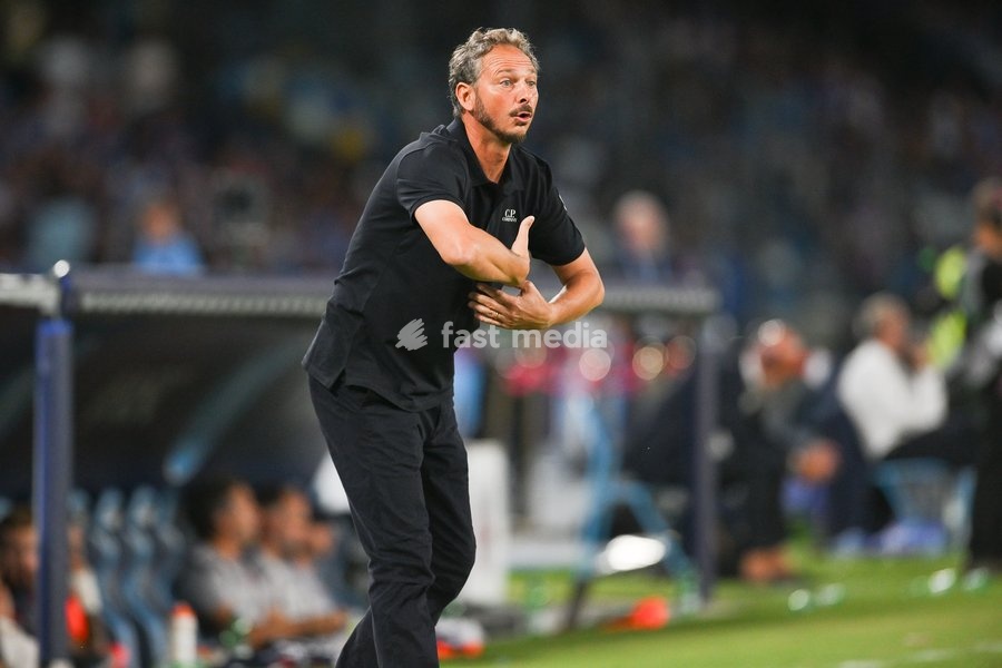Andrea Tarozzi assist.coach of Bologna during the match of Serie A Enilive Football Match between Napoli vs Bologna at the Maradona Stadium on 13 September 2026 in Napoli, Bologna. Napoli-Bologna 1-1