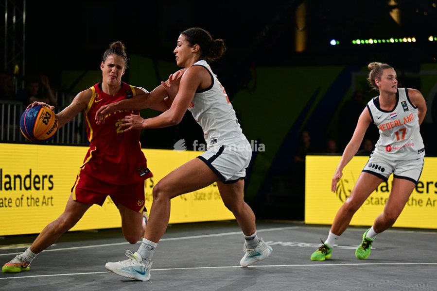 Lutje Schipholt a final game of 3x3 basketball between Netherlands and Spain, the final of the women's FIBA 3x3 Europe Cup, on Sunday 13 September 2026 in Antwerp