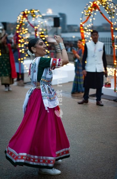 Ganga Aarti on the Thames Greenwich London UK