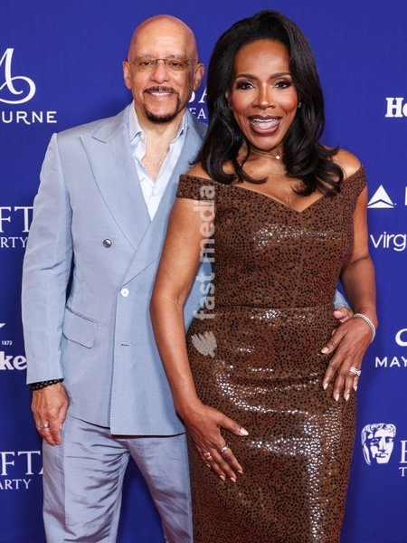 BEVERLY HILLS, LOS ANGELES, CALIFORNIA, USA - SEPTEMBER 13: Vincent J. Hughes and wife Sheryl Lee Ralph wearing Michael Kors Collection SS25 RTW, styled by Ivy Coco Maurice arrive at the 2026 BAFTA (British Academy of Film and Television Arts) TV Tea Party presented by Delta Air Lines and Virgin…