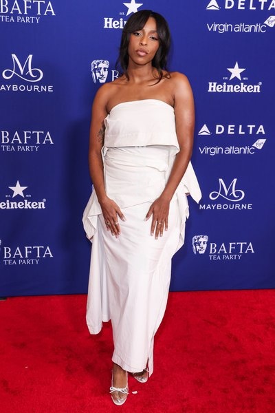 BEVERLY HILLS, LOS ANGELES, CALIFORNIA, USA - SEPTEMBER 13: Jessica Williams arrives at the 2026 BAFTA (British Academy of Film and Television Arts) TV Tea Party presented by Delta Air Lines and Virgin Atlantic and sponsored by Maison Perrier held at The Maybourne Beverly Hills on September 13,…