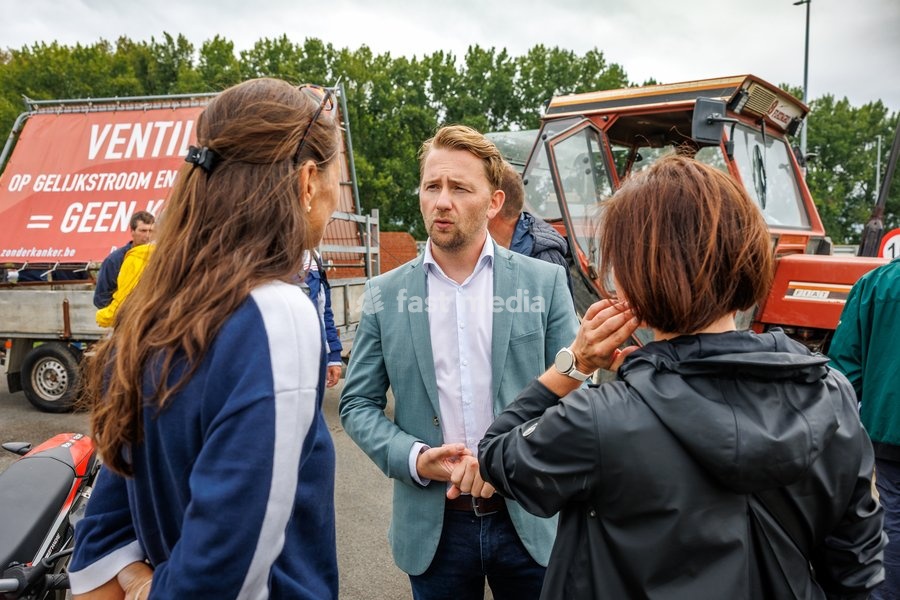 Elia's Simon November pictured during a press visit as operator Elia started the first phase of work on the Ventilus project, Monday 14 September 2026 in Zuienkerke. Ventilus is the new high-voltage power line of Elia in West Flanders, to transport the electricity generated by the new offshore wind…