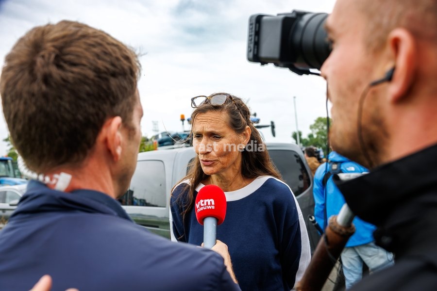 Elia's Valerie Dalozea pictured during a press visit as operator Elia started the first phase of work on the Ventilus project, Monday 14 September 2026 in Zuienkerke. Ventilus is the new high-voltage power line of Elia in West Flanders, to transport the electricity generated by the new offshore…