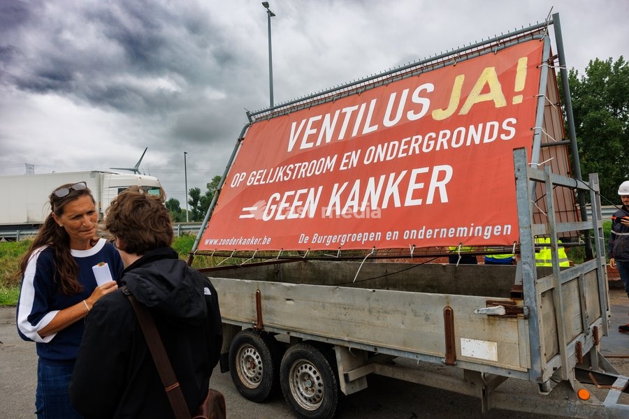 Elia's Valerie Dalozea pictured during a press visit as operator Elia started the first phase of work on the Ventilus project, Monday 14 September 2026 in Zuienkerke. Ventilus is the new high-voltage power line of Elia in West Flanders, to transport the electricity generated by the new offshore…
