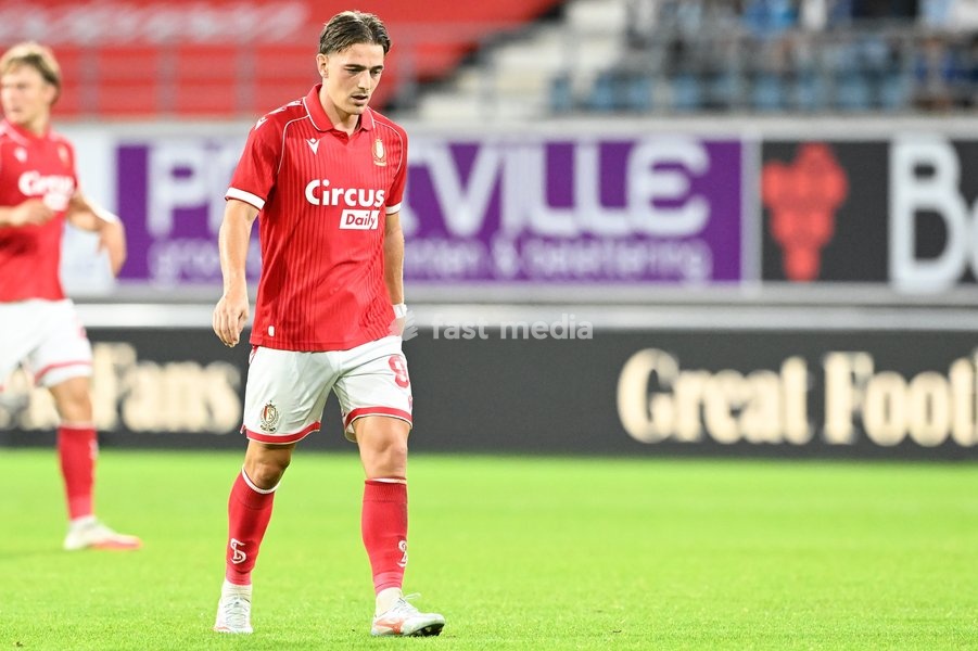 Standard's Casper Nielsen looks dejected after losing a soccer match between KAA Gent and Standard de Liege, Friday 18 September 2026 in Gent, on day 7 of the 2026-2027 'Jupiler Pro League' first division of the Belgian championship