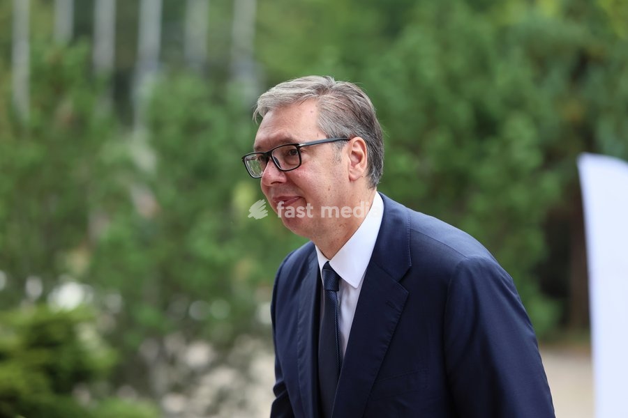 President of Serbia Aleksandar Vucic attends the Carpathian 8 Summit in Ivano-Frankivsk region, Ukraine, September 18, 2026. On this day, President of Ukraine Volodymyr Zelenskyy announced the launch of a new format - the Carpathian Eight (C8) - comprising Austria, the Czech Republic, Hungary,…