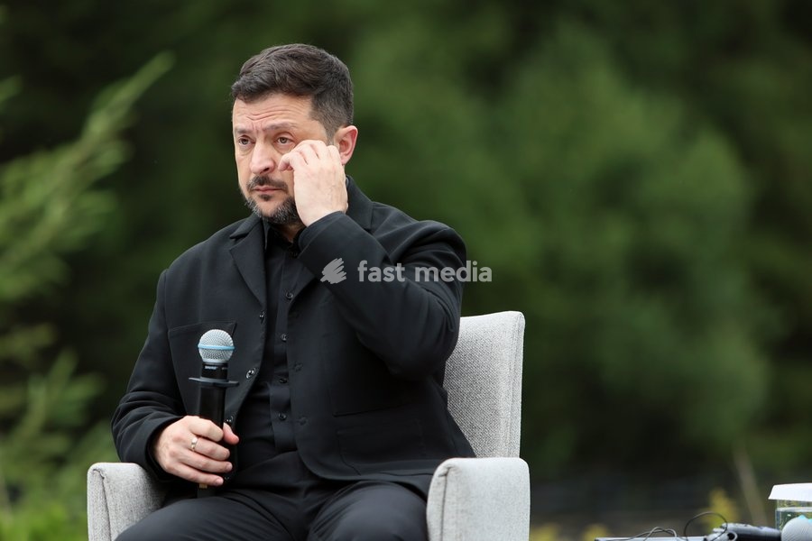 President of Ukraine Volodymyr Zelenskyy attends a news conference during the Carpathian 8 Summit in Ivano-Frankivsk region, Ukraine, September 18, 2026. On this day, President of Ukraine Volodymyr Zelenskyy announced the launch of a new format - the Carpathian Eight (C8) - comprising Austria, the…