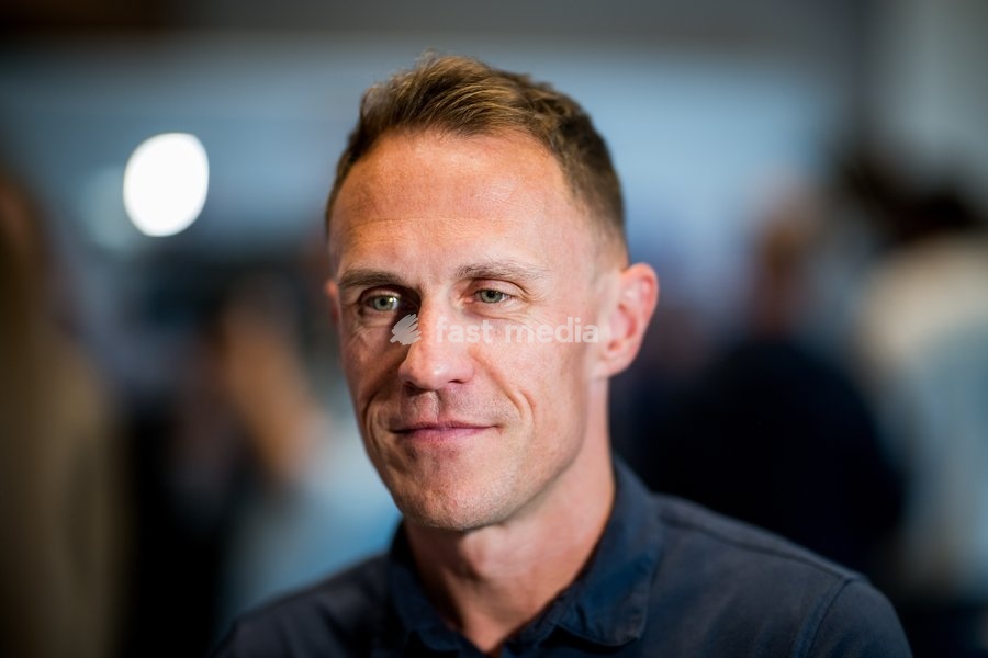 Coach of the Belgian national cycling team Serge Pauwels pictured during a press conference before the cycling World Championship, in Montreal, Canada, Friday 18 September 2026. The UCI road world championships are taking place from 20 to 27 September, in Montreal, Canada