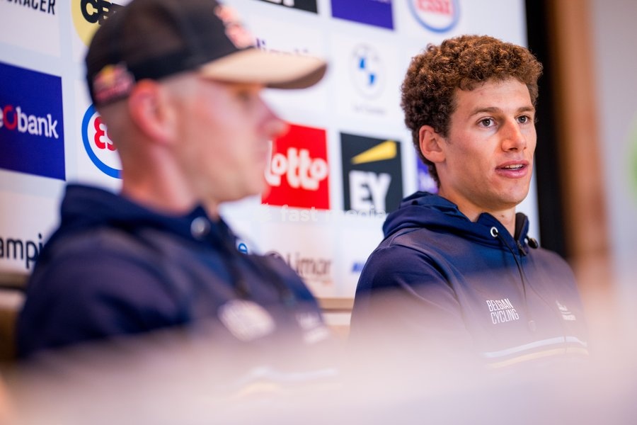 Coach of the Belgian national cycling team Serge Pauwels pictured during a press conference before the cycling World Championship, in Montreal, Canada, Friday 18 September 2026. The UCI road world championships are taking place from 20 to 27 September, in Montreal, Canada