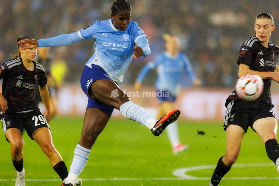 Khadija 'Bunny' Shaw of Manchester City Women during the Women's Super League match between Manchester City Women and Liverpool FC Women at the Joie Stadium in Manchester, England on September 18, 2026