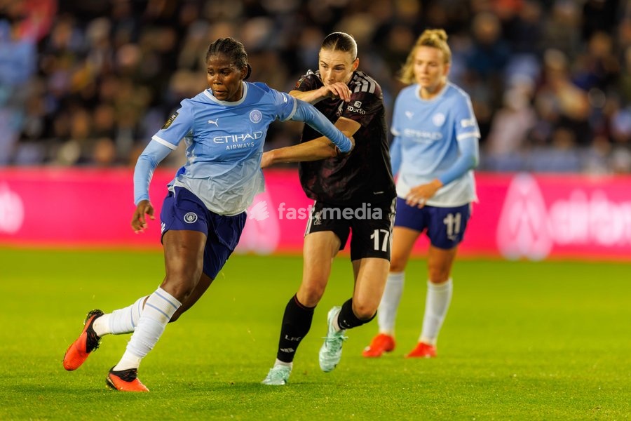 Khadija 'Bunny' Shaw of Manchester City Women during the Women's Super League match between Manchester City Women and Liverpool FC Women at the Joie Stadium in Manchester, England on September 18, 2026