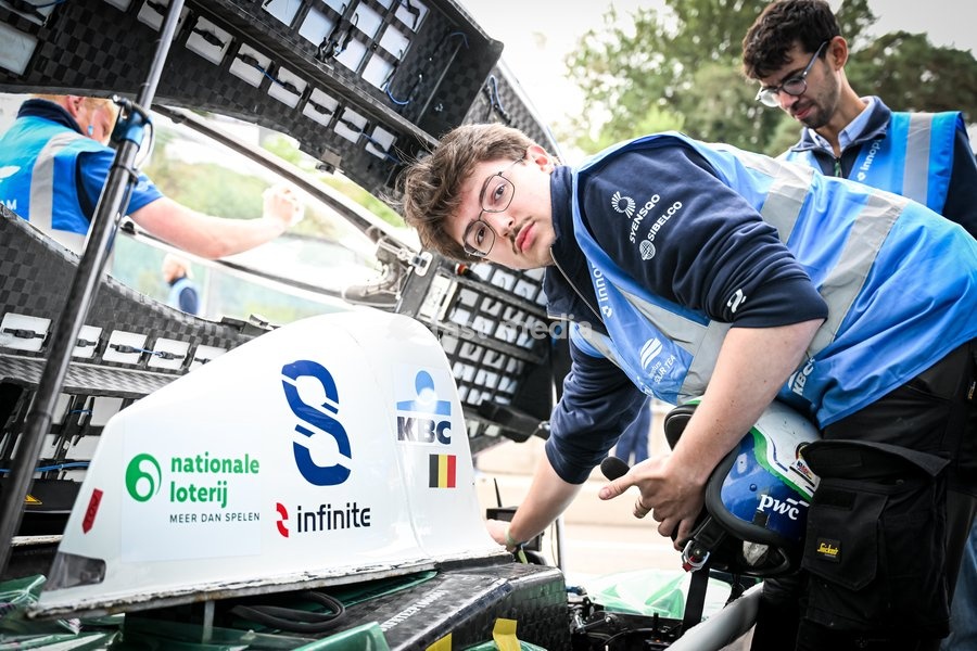 The Innoptus Solar Team pictured at the iLumen European Solar Challenge (iESC), the largest solar race in Europe, Saturday 19 September 2026, at the Circuit Zolder, in Heusden-Zolder. Some 20 university teams that have designed and built their own cars are participating in the 24-hour race