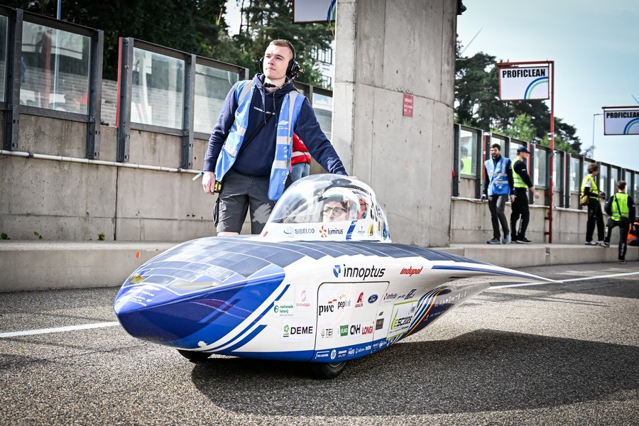 The Innoptus Solar Team pictured at the iLumen European Solar Challenge (iESC), the largest solar race in Europe, Saturday 19 September 2026, at the Circuit Zolder, in Heusden-Zolder. Some 20 university teams that have designed and built their own cars are participating in the 24-hour race
