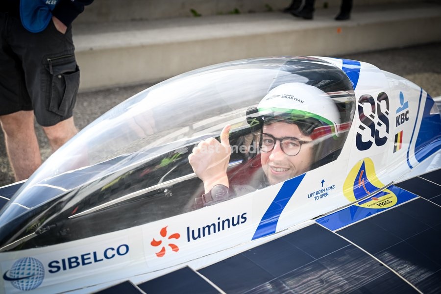 The Innoptus Solar Team pictured at the iLumen European Solar Challenge (iESC), the largest solar race in Europe, Saturday 19 September 2026, at the Circuit Zolder, in Heusden-Zolder. Some 20 university teams that have designed and built their own cars are participating in the 24-hour race