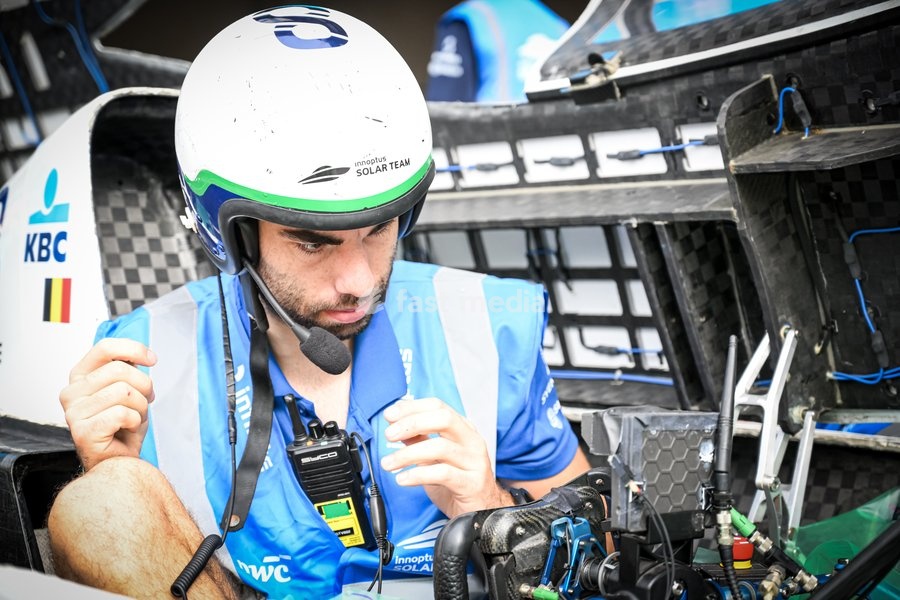 The Innoptus Solar Team pictured at the iLumen European Solar Challenge (iESC), the largest solar race in Europe, Saturday 19 September 2026, at the Circuit Zolder, in Heusden-Zolder. Some 20 university teams that have designed and built their own cars are participating in the 24-hour race