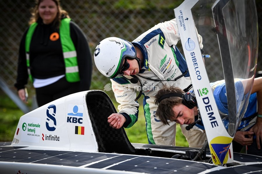 The Innoptus Solar Team pictured at the iLumen European Solar Challenge (iESC), the largest solar race in Europe, Saturday 19 September 2026, at the Circuit Zolder, in Heusden-Zolder. Some 20 university teams that have designed and built their own cars are participating in the 24-hour race