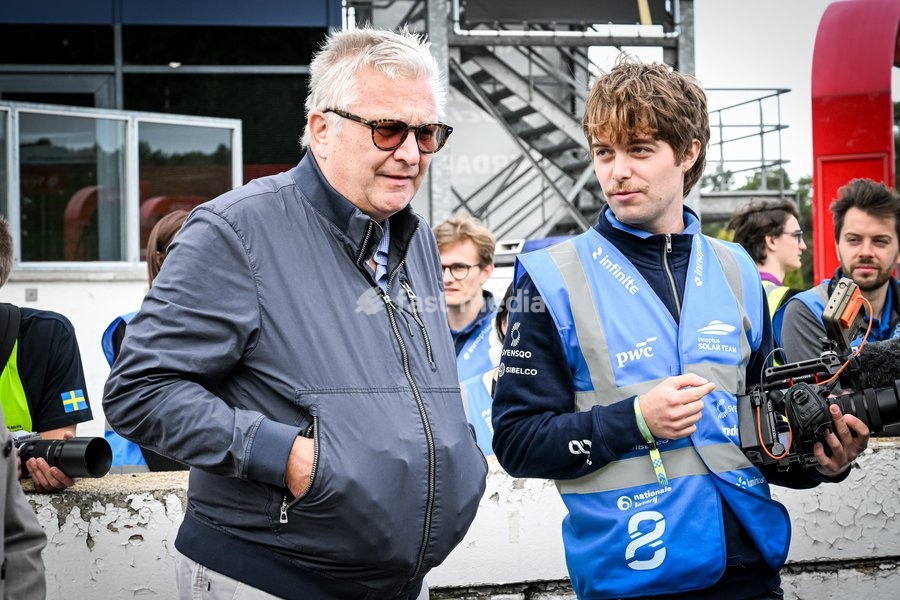 Prince Laurent of Belgium pictured at the iLumen European Solar Challenge (iESC), the largest solar race in Europe, Saturday 19 September 2026, at the Circuit Zolder, in Heusden-Zolder. Some 20 university teams that have designed and built their own cars are participating in the 24-hour race