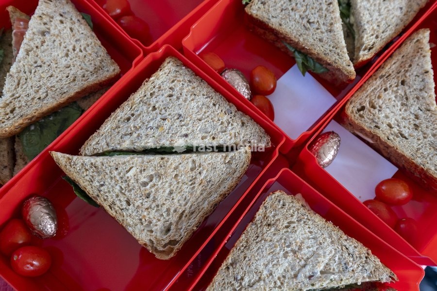 Illustration of a lunchbox pictured during a symbolic initiative by the Queen Paola Foundation to create the longest lunch table, an attempt to break the Belgian record for the longest lunch table, on Saturday 19 September 2026 at the Botanic Garden, in Meise