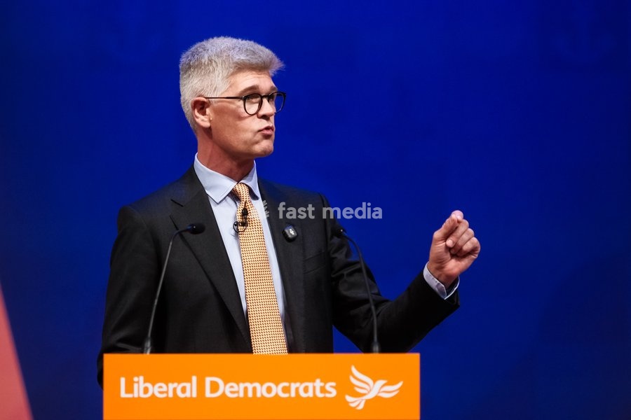 Al Pinkerton, Europe Spokeperson addresses the Liberal Democrat Autumn Conference 2026 on Saturday 19 September 2026 at Brighton Centre, Brighton