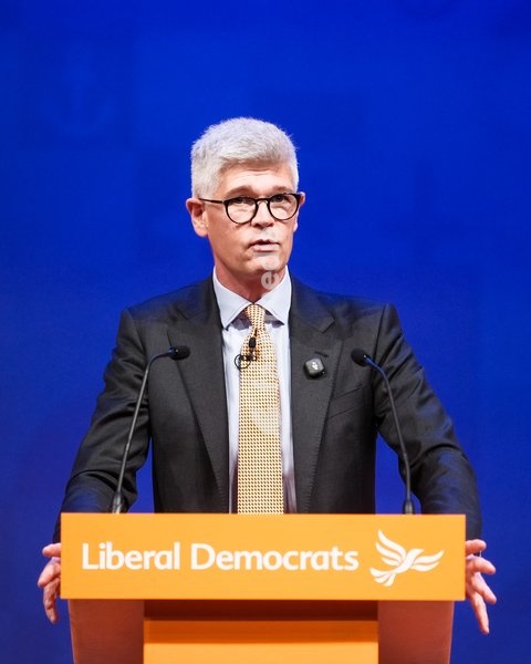 Al Pinkerton, Europe Spokeperson addresses the Liberal Democrat Autumn Conference 2026 on Saturday 19 September 2026 at Brighton Centre, Brighton