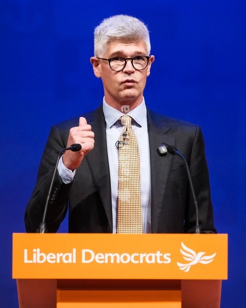 Al Pinkerton, Europe Spokeperson addresses the Liberal Democrat Autumn Conference 2026 on Saturday 19 September 2026 at Brighton Centre, Brighton