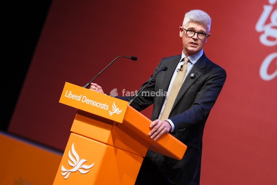 Al Pinkerton, Europe Spokeperson addresses the Liberal Democrat Autumn Conference 2026 on Saturday 19 September 2026 at Brighton Centre, Brighton