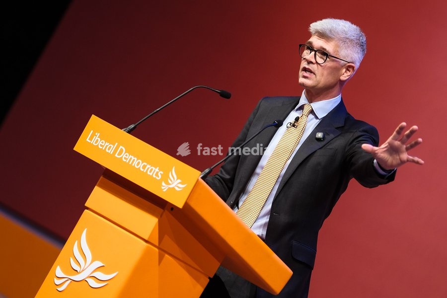 Al Pinkerton, Europe Spokeperson addresses the Liberal Democrat Autumn Conference 2026 on Saturday 19 September 2026 at Brighton Centre, Brighton