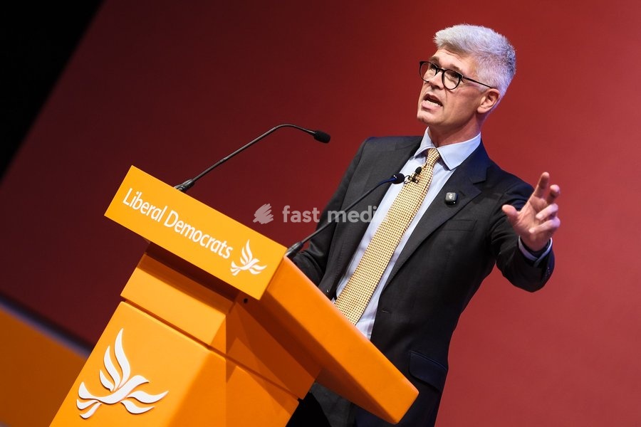 Al Pinkerton, Europe Spokeperson addresses the Liberal Democrat Autumn Conference 2026 on Saturday 19 September 2026 at Brighton Centre, Brighton