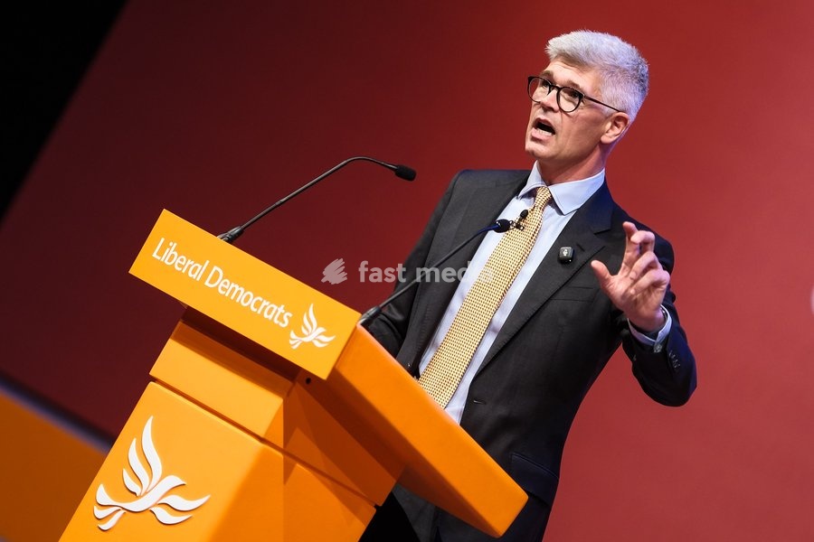 Al Pinkerton, Europe Spokeperson addresses the Liberal Democrat Autumn Conference 2026 on Saturday 19 September 2026 at Brighton Centre, Brighton