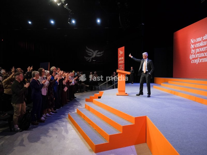 Al Pinkerton, Europe Spokeperson addresses the Liberal Democrat Autumn Conference 2026 on Saturday 19 September 2026 at Brighton Centre, Brighton