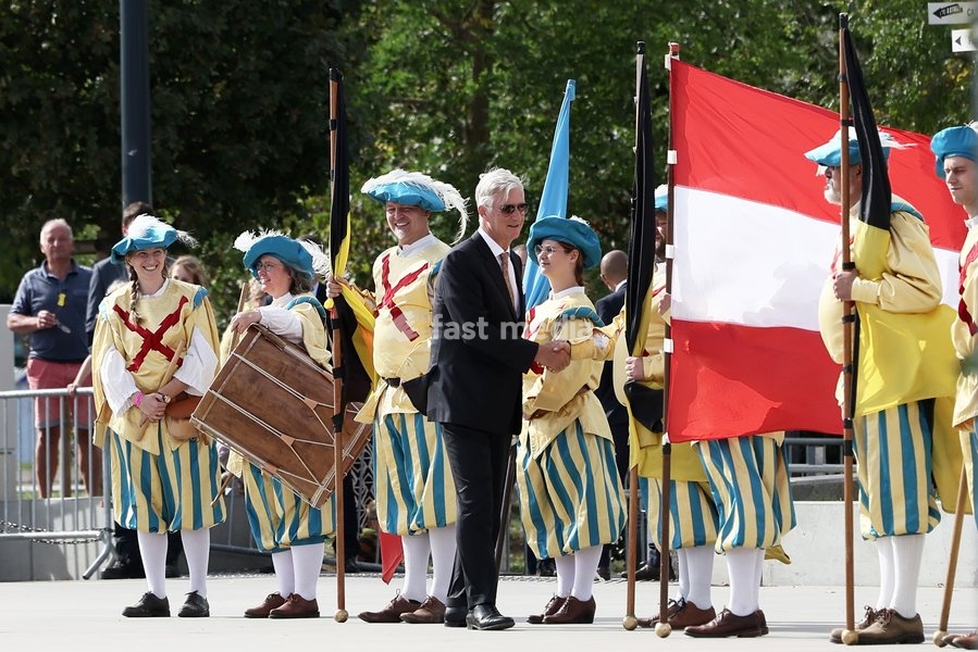King Philippe - Filip of Belgium pictured during the 'Fêtes de Wallonie' (Wallonia feasts) celebrations, on Saturday 19 September 2026 in Namur
