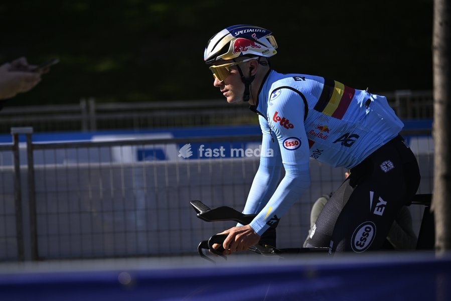 Belgian Remco Evenepoel pictured during a training before the cycling World Championship, in Montreal, Canada, Saturday 19 September 2026. The UCI road world championships are taking place from 20 to 27 September, in Montreal, Canada