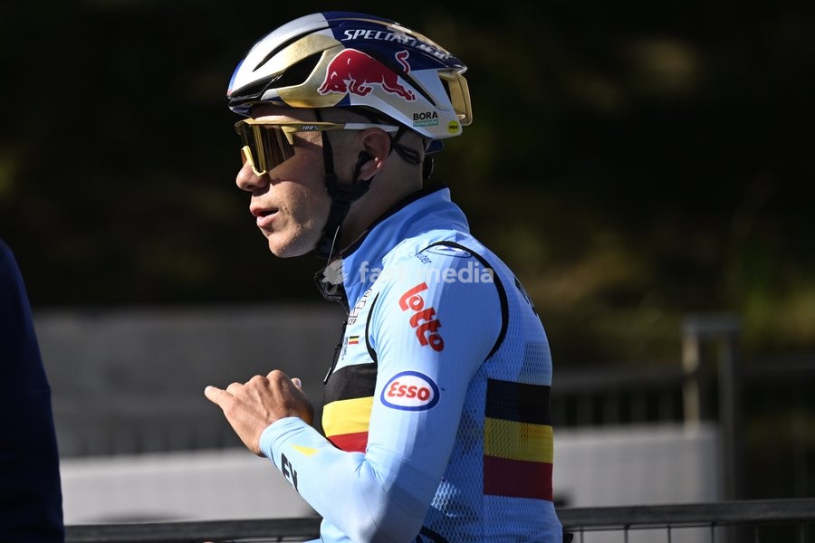 Belgian Remco Evenepoel pictured during a training before the cycling World Championship, in Montreal, Canada, Saturday 19 September 2026. The UCI road world championships are taking place from 20 to 27 September, in Montreal, Canada