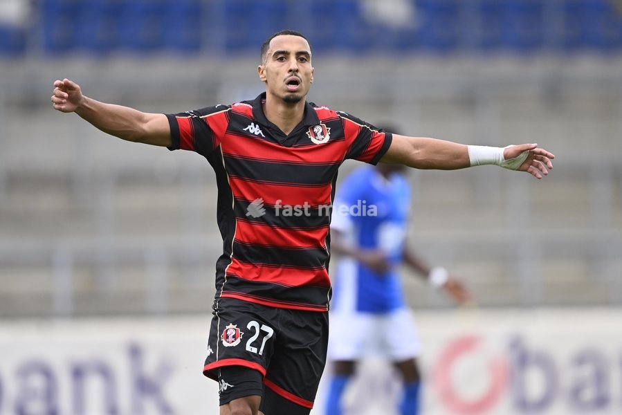 Seraing's Amine Messoussa pictured during a soccer match between Jong Genk (U21) and RFC Seraing, Saturday 19 September 2026 in Genk, on day 6 of the 2026-2027 'Challenger Pro League' 1B second division of the Belgian championship