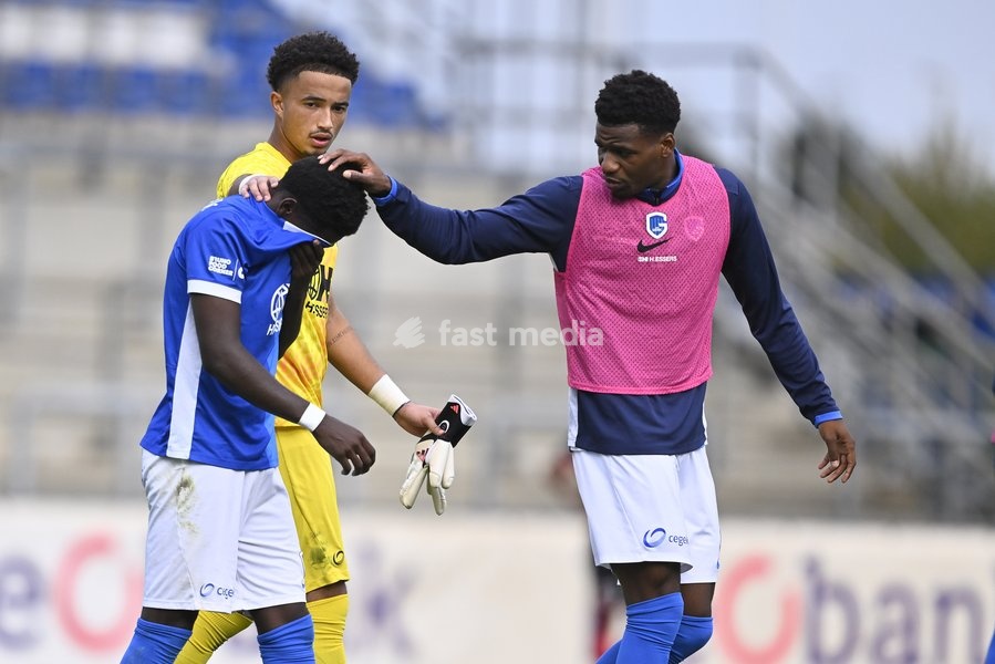 Jong Genk's Djoully Nzoko looks dejected after a soccer match between Jong Genk (U21) and RFC Seraing, Saturday 19 September 2026 in Genk, on day 6 of the 2026-2027 'Challenger Pro League' 1B second division of the Belgian championship