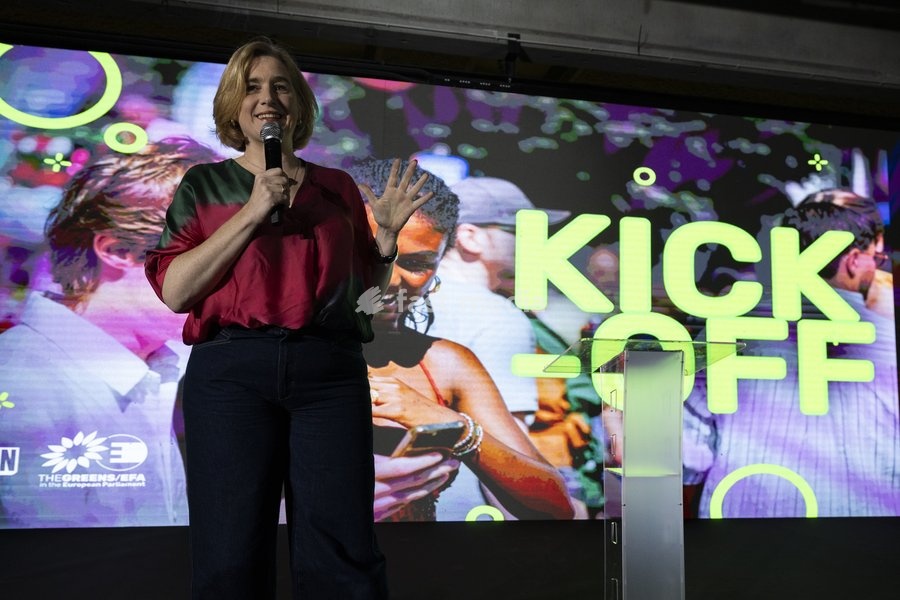 Brussels region Minister Elke Van den Brandt pictured during the Kick-Off event and start of the new political year of Flemish ecologist party Groen, on Saturday 19 September 2026 in Mechelen