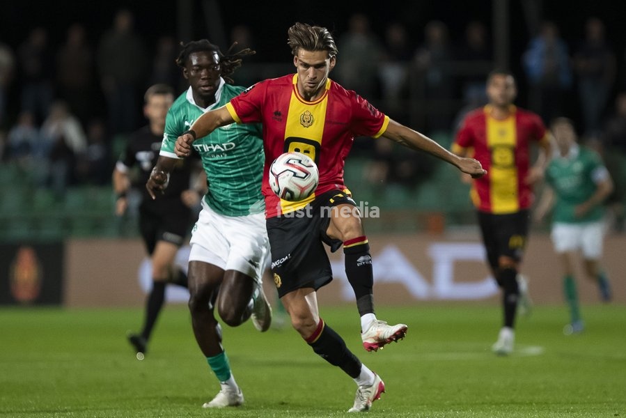 Mechelen's Luc Marijnissen pictured during a soccer match between Lommel SK and KV Mechelen, Saturday 19 September 2026 in Lommel, on day 7 of the 2026-2027 'Jupiler Pro League' first division of the Belgian championship