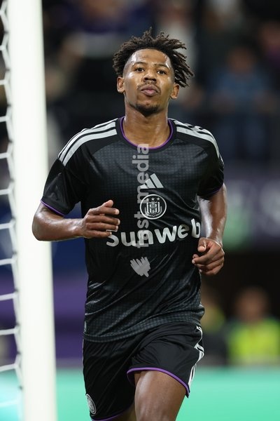 Anderlecht's Tawfik Bentayeb celebrates after scoring during a soccer match between RSC Anderlecht and SV Zulte Waregem, Saturday 19 September 2026 in Brussels, on day 7 of the 2026-2027 'Jupiler Pro League' first division of the Belgian championship