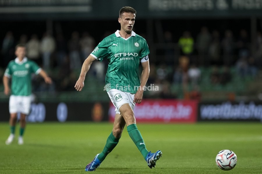 Lommel's Lucas Schoofs pictured during a soccer match between Lommel SK and KV Mechelen, Saturday 19 September 2026 in Lommel, on day 7 of the 2026-2027 'Jupiler Pro League' first division of the Belgian championship